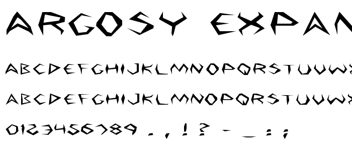 Argosy Expanded font